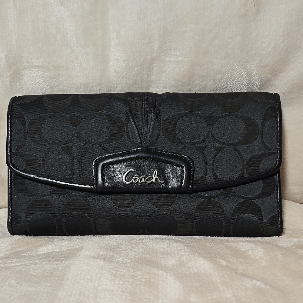 Coach Black Signature Wallet